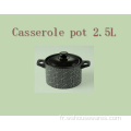 Casserole en céramique noire avec couvercle